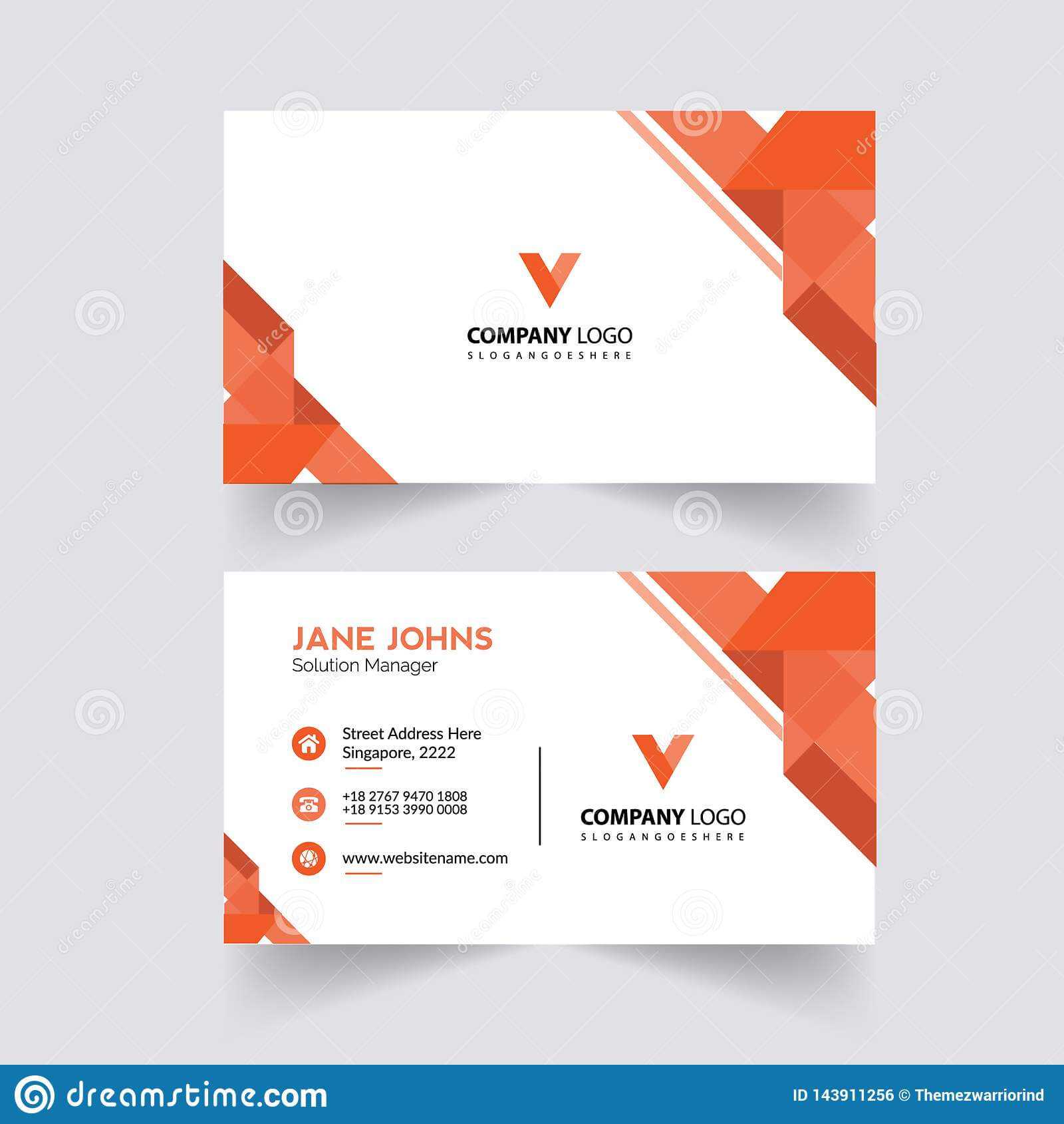 Abstruct Business Card Template Stock Illustration With Regard To Adobe Illustrator Card Template