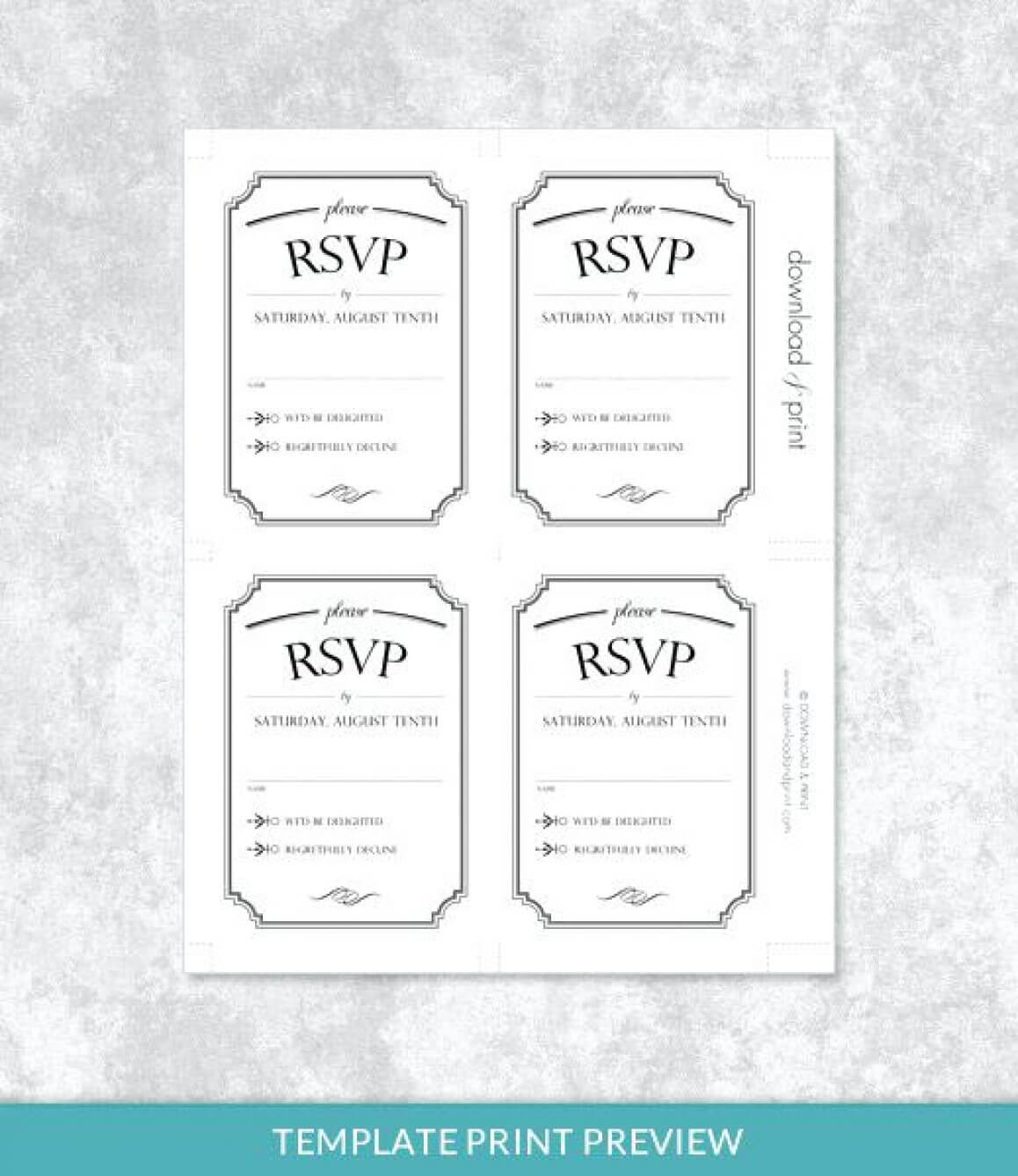 Acceptance Card Template Final Simply Print Preview Wedding In Acceptance Card Template