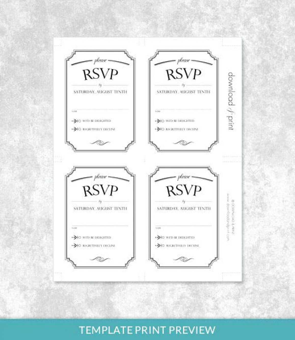 Acceptance Card Template Final Simply Print Preview Wedding In Acceptance Card Template