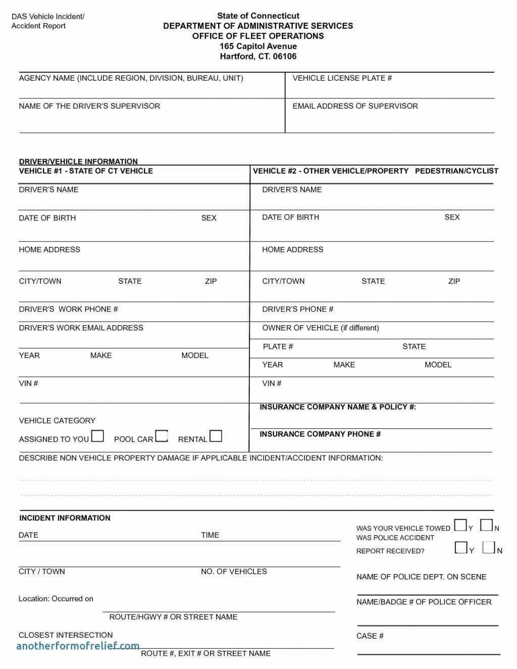 Accident Eport Form Saps Pdf Motor Vehicle Ny Format In In Motor Vehicle Accident Report Form Template