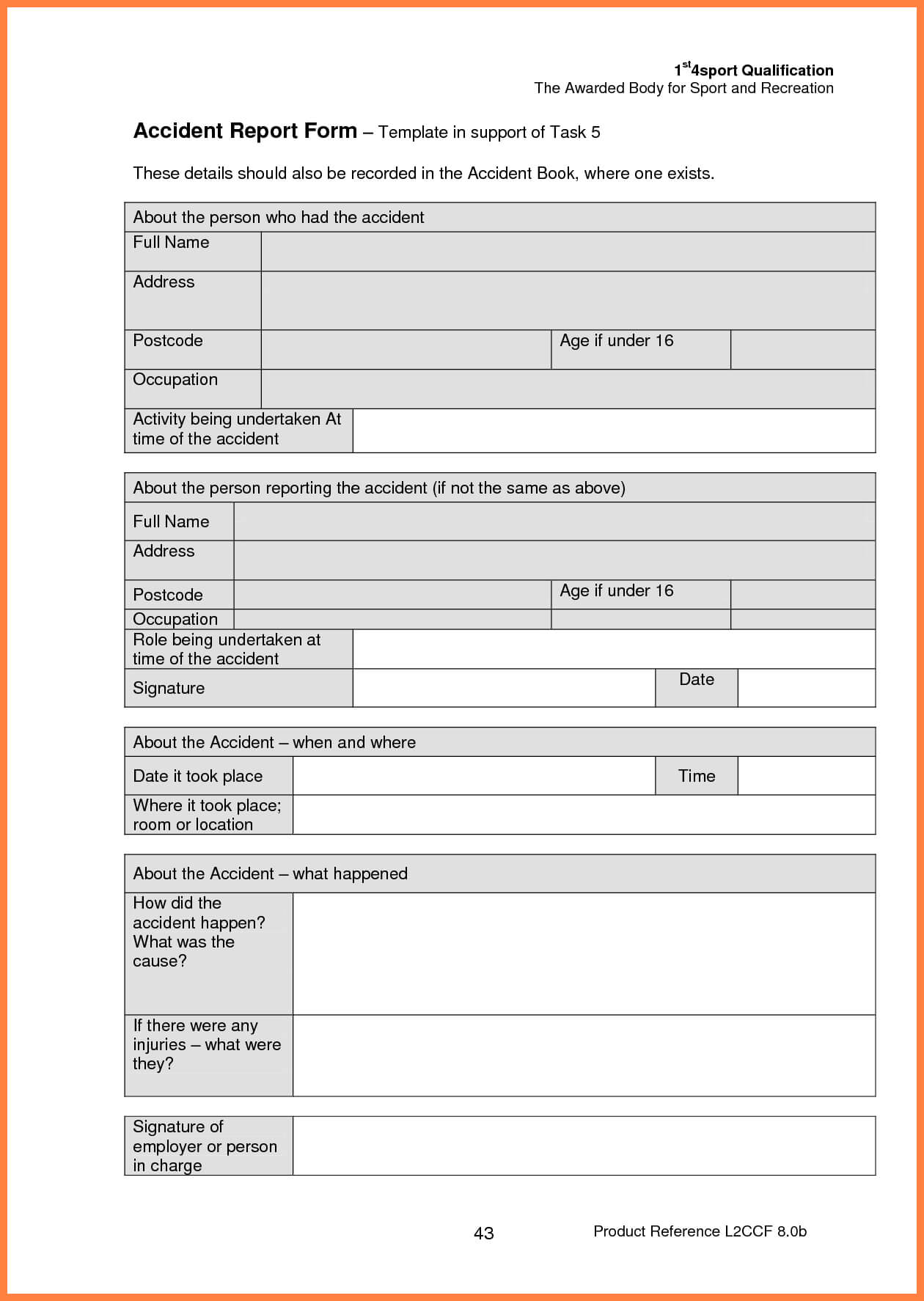 Accident Incident Report Form Template Free – Hizir Regarding Ohs Incident Report Template Free