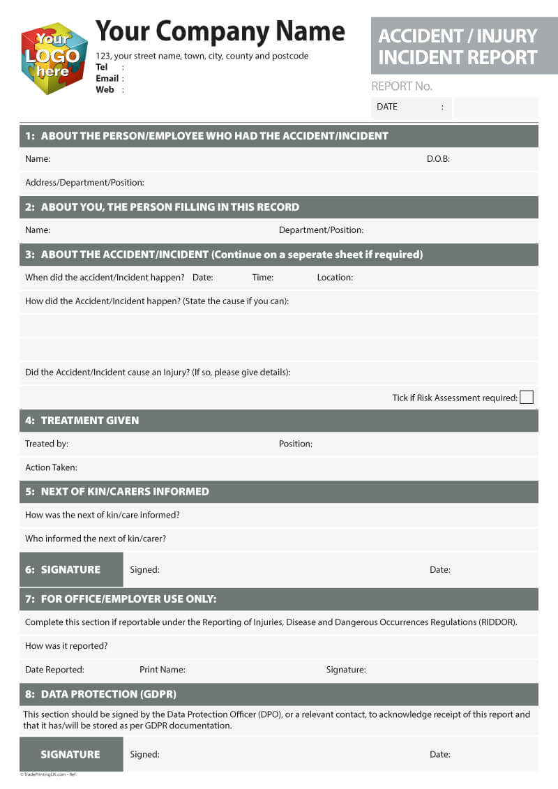 Accident, Injury, Incident Report Log Templates For Within Incident Report Log Template