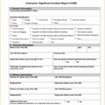 Accident Report Template Microsoft Word Incident Form Free For Mi Report Template