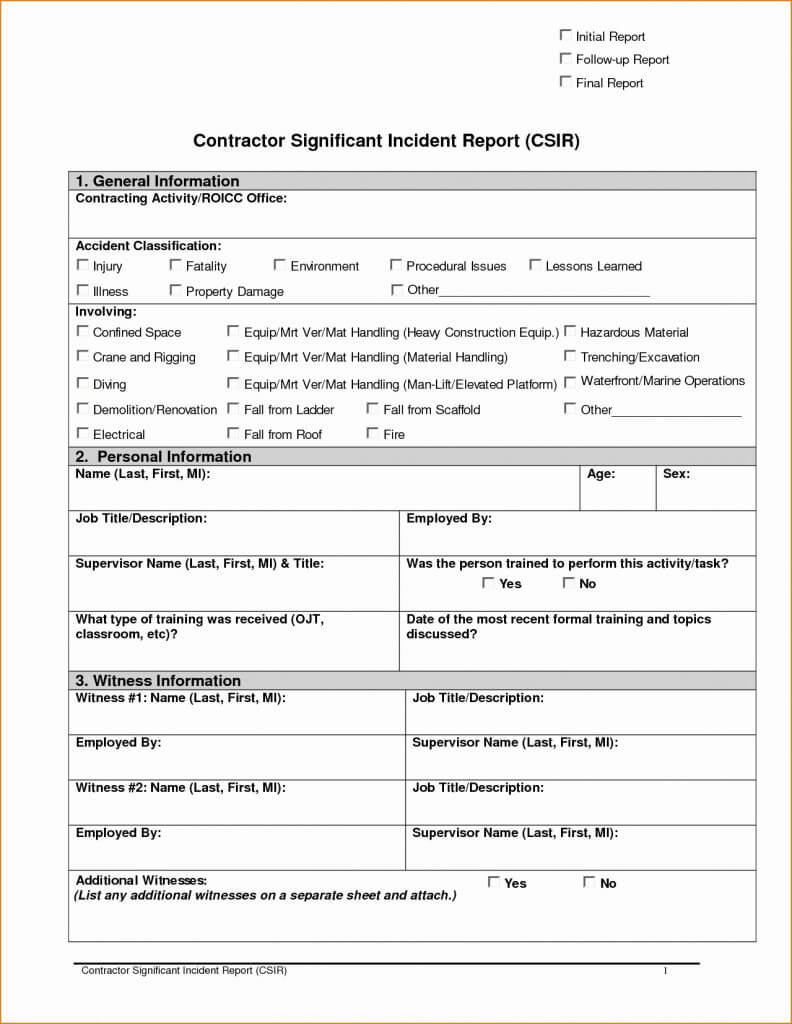 Accident Report Template Microsoft Word Incident Form Free Throughout Incident Report Template Microsoft