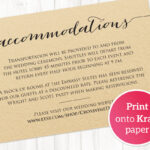 Accommodations Card · Wedding Templates And Printables Intended For Wedding Hotel Information Card Template