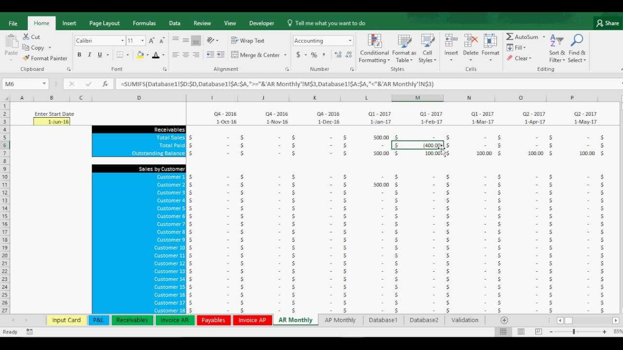 Accounts Receivable And Payable Tracking Template In Excel Regarding Accounts Receivable Report Template