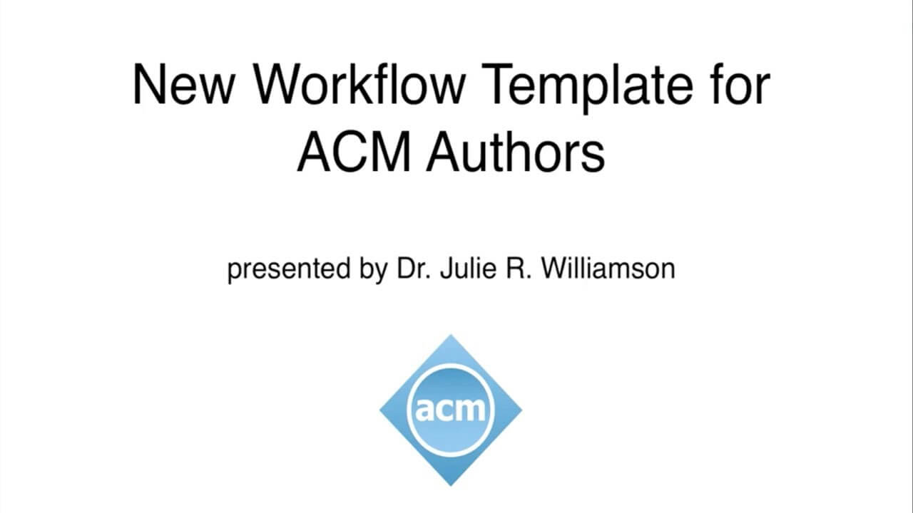 Acm Master Article Templates And Publication Workflow Intended For Scientific Paper Template Word 2010