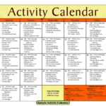 Activity Calendar Template – Printable Week Calendar Pertaining To Blank Activity Calendar Template