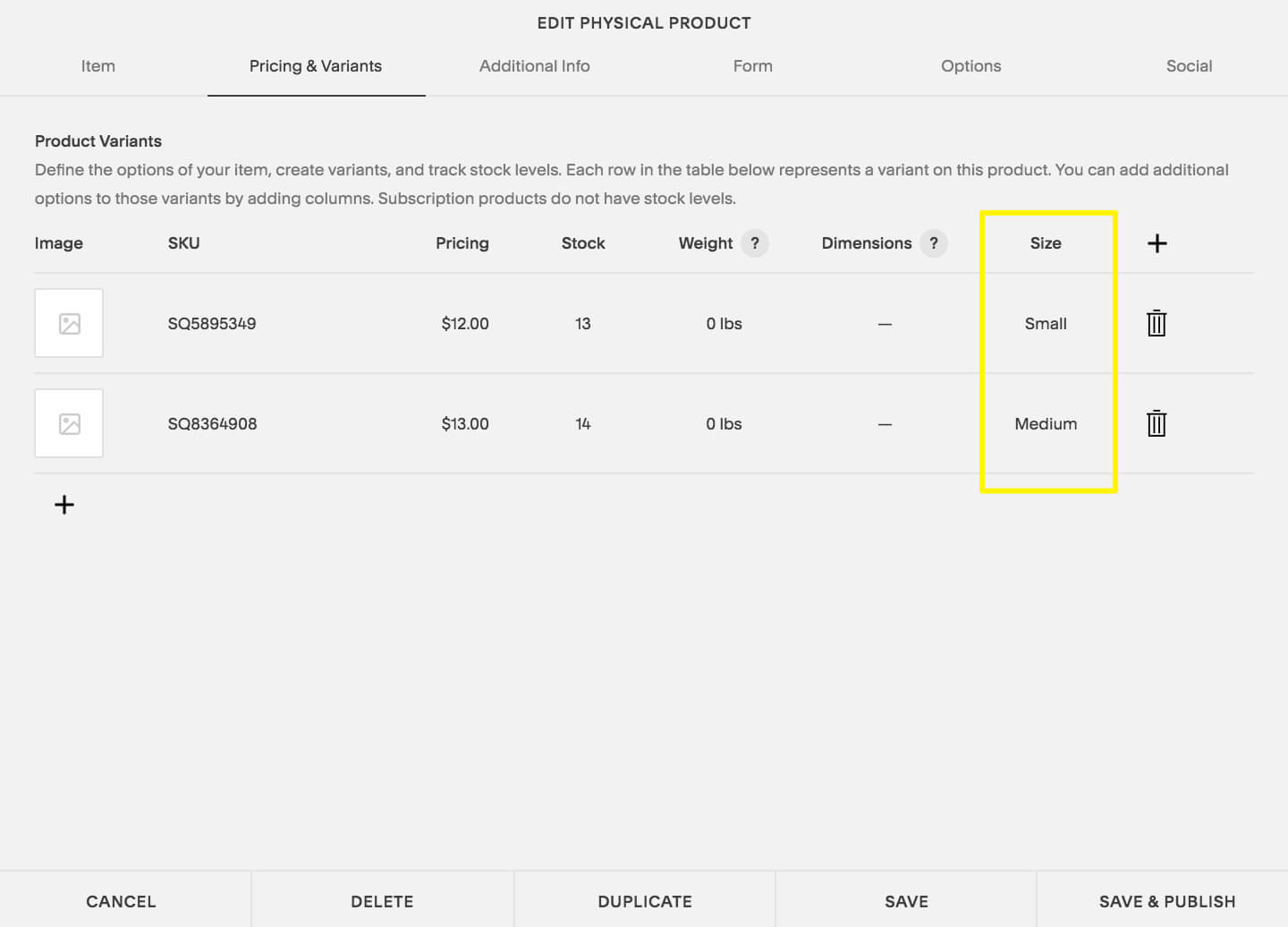 Adding Complex Product Variants – Squarespace Help With Open Office Index Card Template