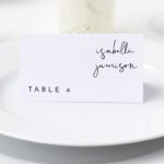 Adella – Modern Place Card Template, Minimalist Place Card, Wedding Place  Cards Printable, Table Name Cards, Templett Place Card Instant Regarding Table Name Card Template