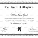 Adoption Certificate Design Template pertaining to Adoption Certificate Template