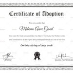 Adoption Certificate Design Template Regarding Blank Adoption Certificate Template
