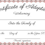 Adoption Certificate Template Word | Certificatetemplateword Pertaining To Blank Adoption Certificate Template