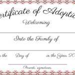 Adoption Certificate Template Word | Certificatetemplateword Pertaining To Blank Adoption Certificate Template