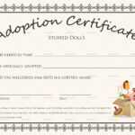 Adoption Certificate Template You Will Never Believe These pertaining to Blank Adoption Certificate Template