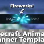 Advanced .gif Minecraft Animated Banner Template – "fireworks" Throughout Animated Banner Template