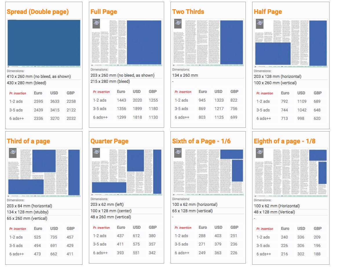 Advertising & Media Info | X Ray Mag In Advertising Rate Card Template