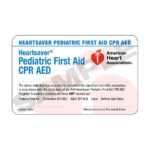 Aha Heartsaver® Pediatric First Aid Cpr Aed Course Completion Cards – 6  Pack Worldpoint® Regarding Cpr Card Template