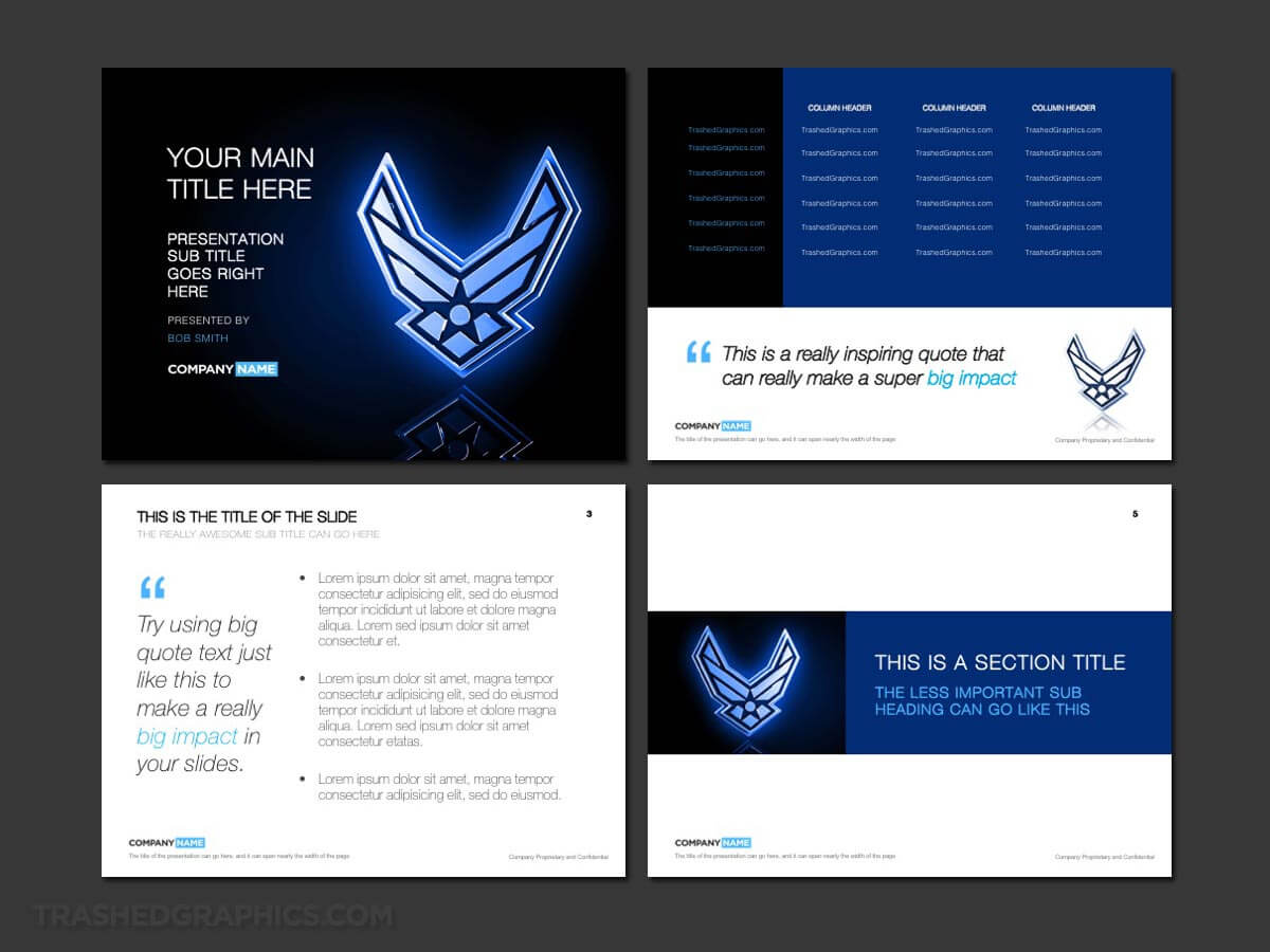 Air Force Powerpoint Template Designs – Trashedgraphics Inside Air Force Powerpoint Template