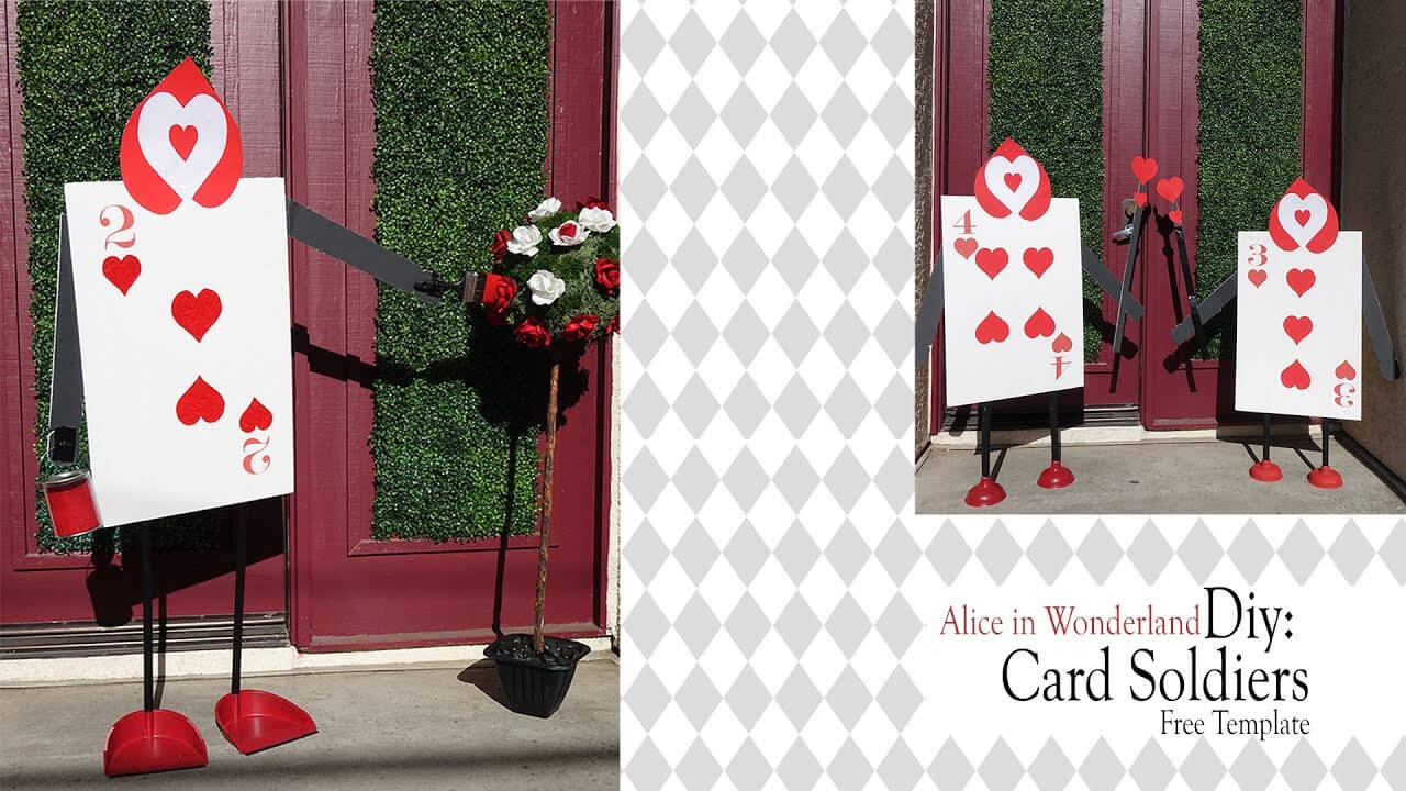 Alice In Wonderland Diy / Queen Of Heart Card Soldiers Regarding Alice In Wonderland Card Soldiers Template