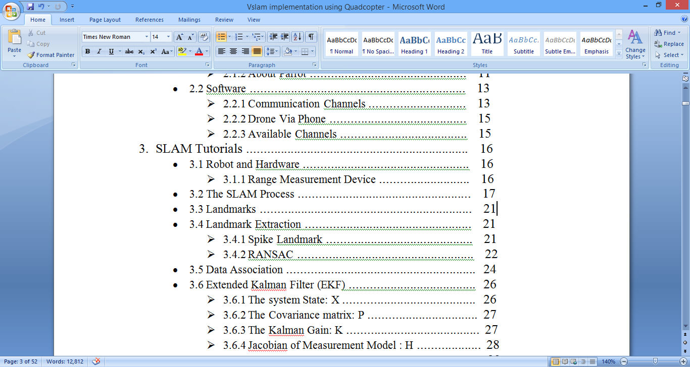 adding numbers to table of contents in word