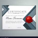 Amazing Modern Certificate Template Design With Intended For Design A Certificate Template