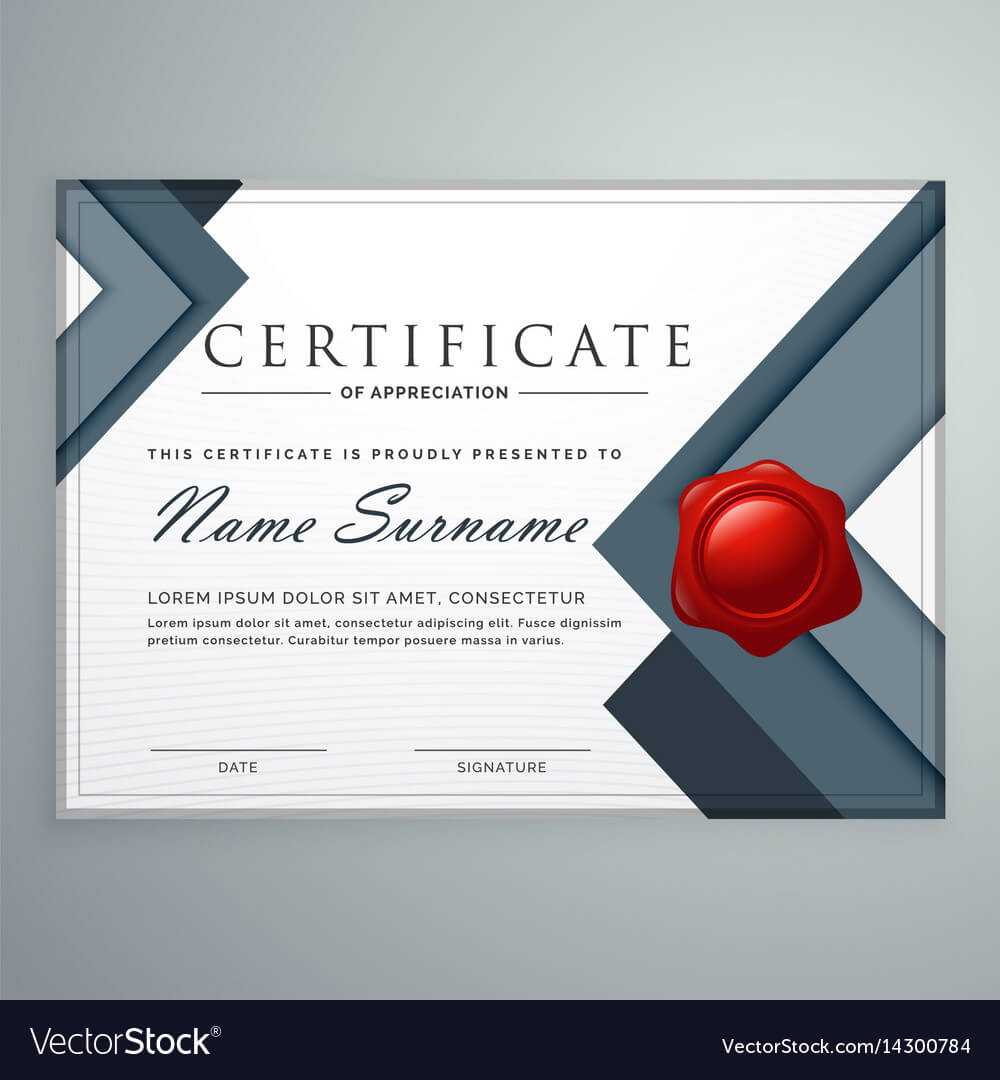 Amazing Modern Certificate Template Design With Intended For Design A Certificate Template