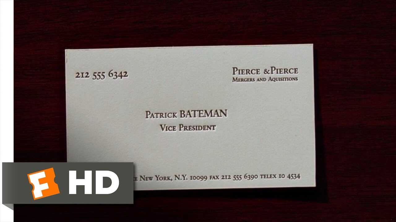 American Psycho (2/12) Movie Clip – Business Cards (2000) Hd With Paul Allen Business Card Template