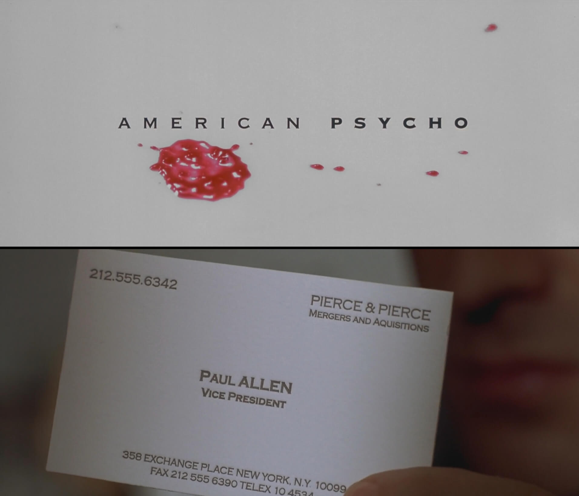 American Psycho Business Card Paul Allen Quote Analysis Throughout Paul Allen Business Card Template