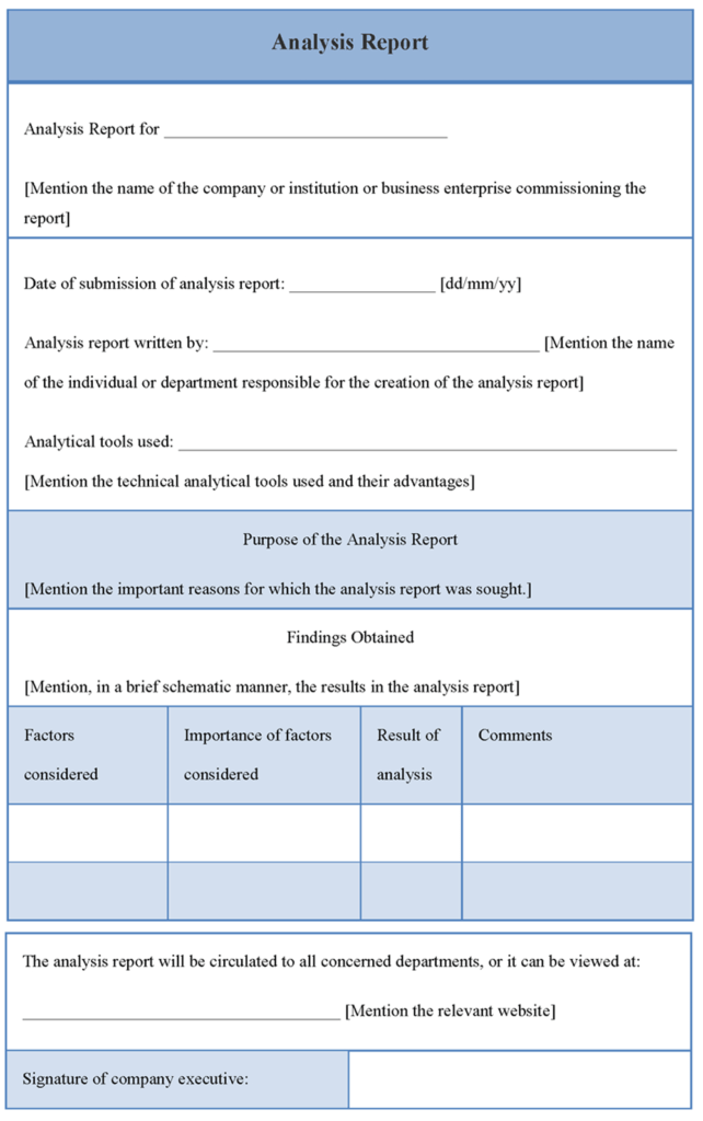 Analysis Report Template | Templates | Report Template intended for ...