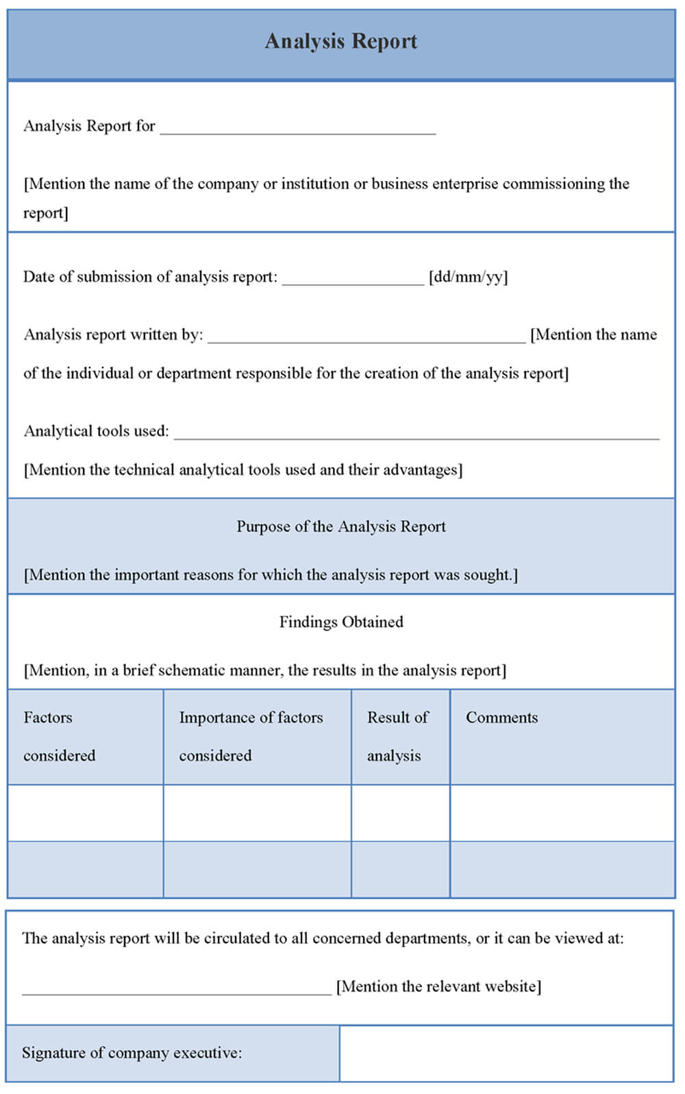 Analysis Report Template | Templates | Report Template Intended For Analytical Report Template