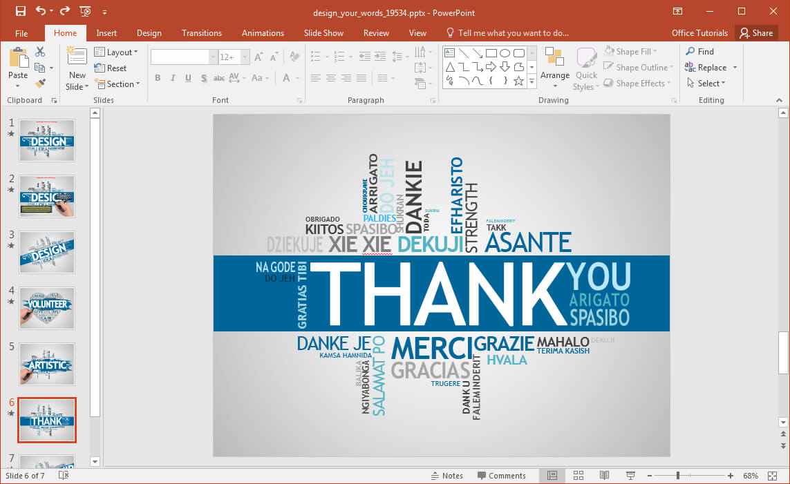 Animated Design Your Words Powerpoint Template Regarding How To Design A Powerpoint Template