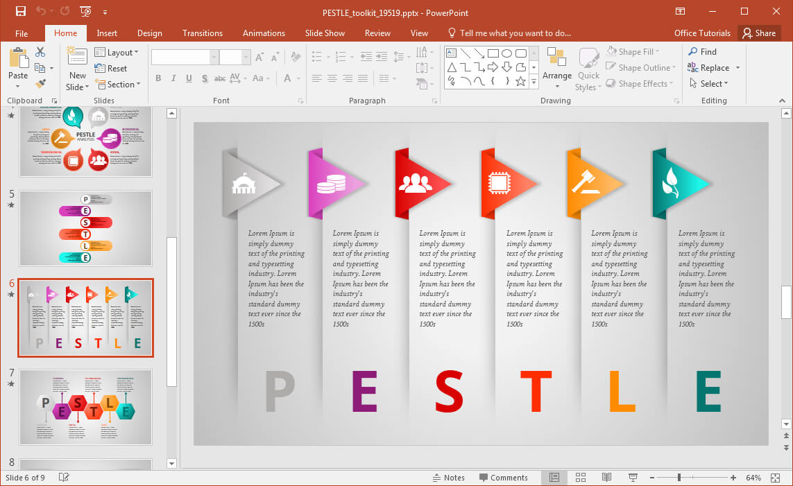 Animated Pestle Analysis Presentation Template For Powerpoint With Regard To Pestel Analysis Template Word