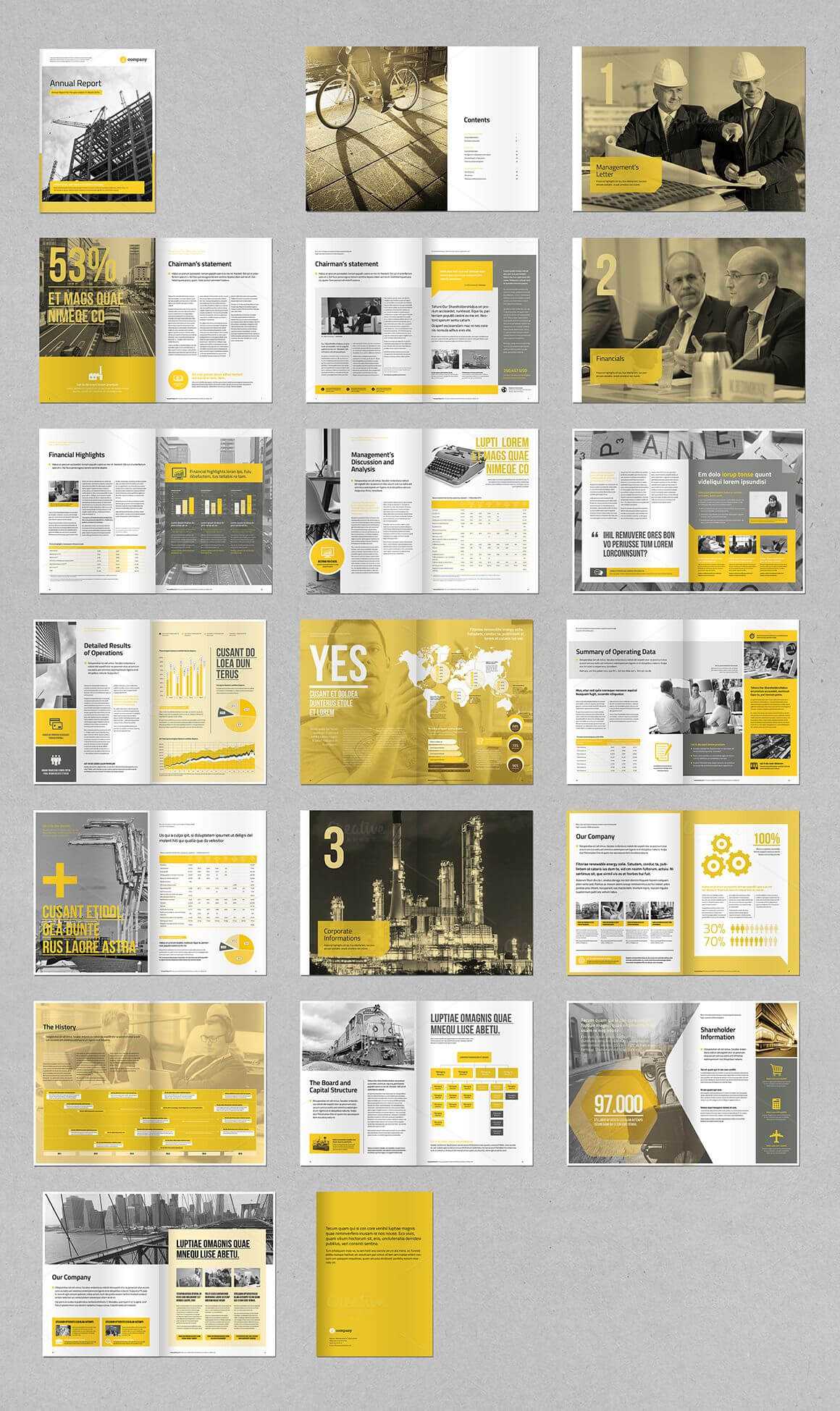 Annual Reportmrtemplater On @creativemarket … | Layouts Pertaining To Chairman's Annual Report Template