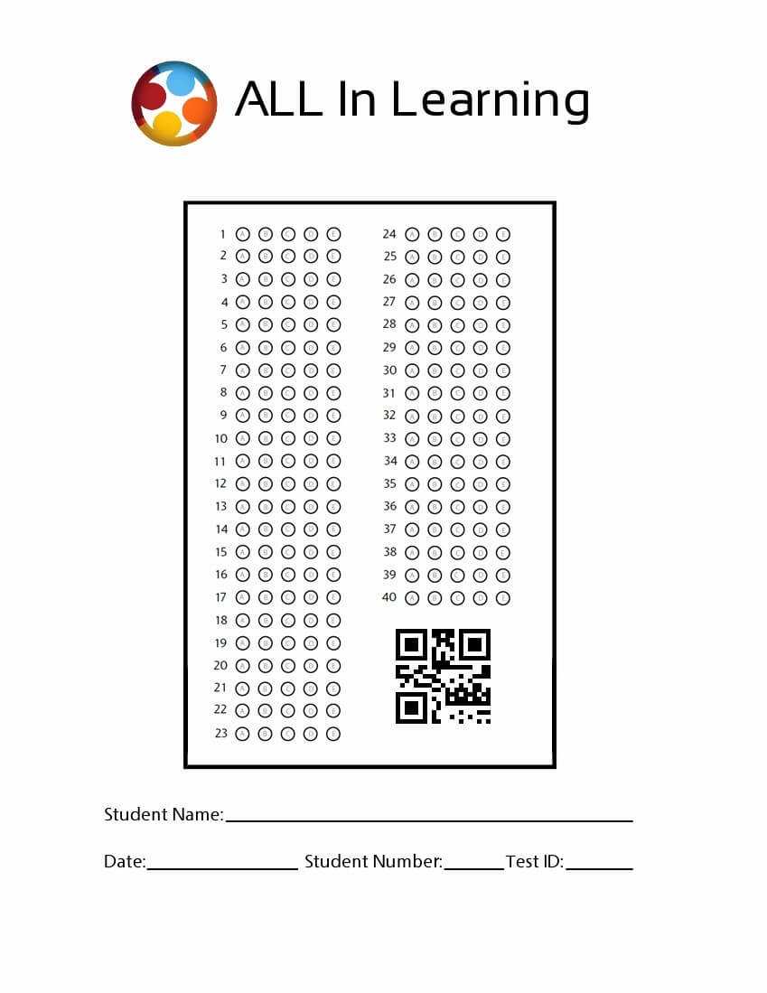 Answer Sheet Template Microsoft Word Elegant Blank Answer For Blank Answer Sheet Template 1 100