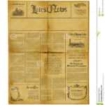 Antique Newspaper Template Stock Image. Image Of Information For Old Blank Newspaper Template