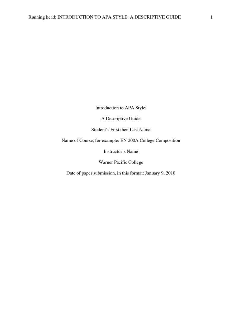 Image 5 for Apa Word Template 6th Edition