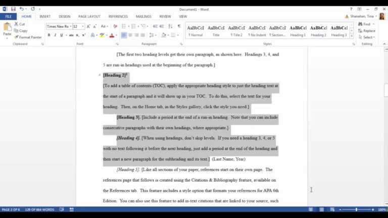 Word Apa Template 6Th Edition Atlantaauctionco