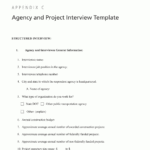 Appendix C – Agency And Project Interview Template Throughout Research Project Report Template