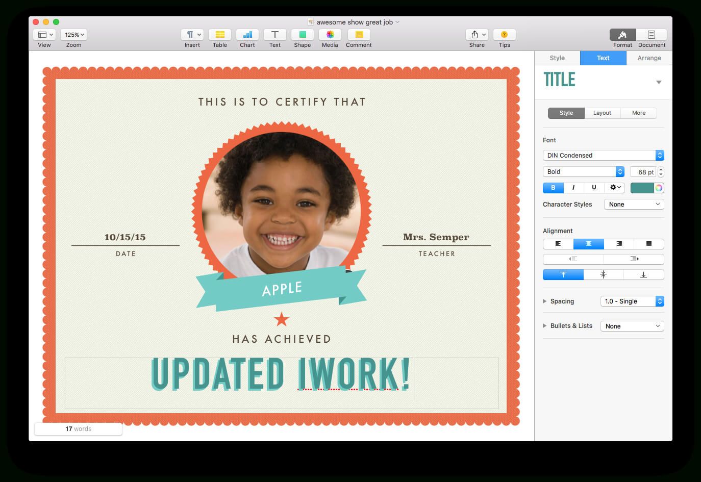 Apple Updates Iwork For Mac, With Force Touch And Split View Throughout Certificate Template For Pages