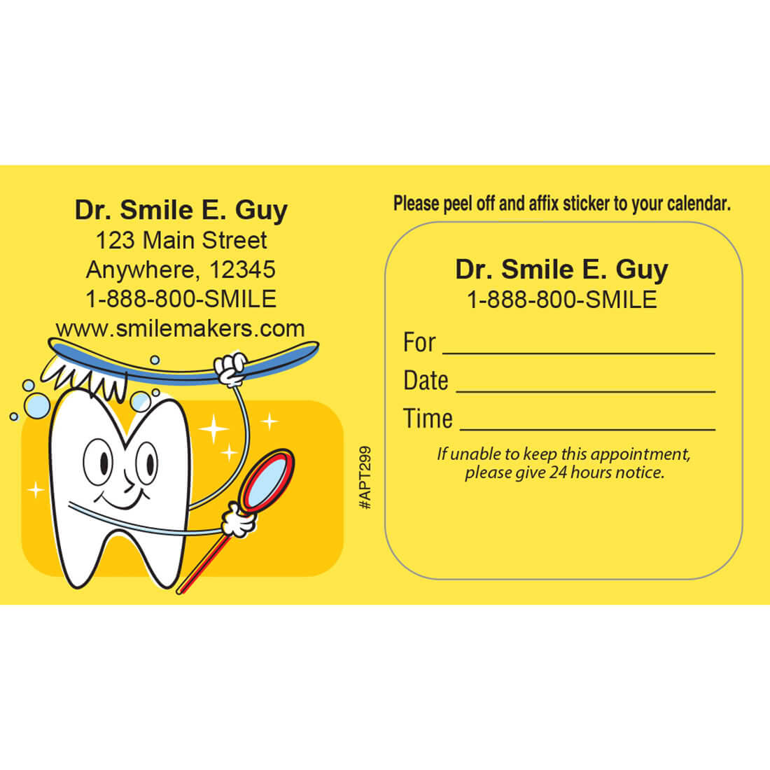 Dental Clinic Appointment Card Template In Psd, Ai & Vector for Dentist