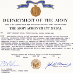 Army Achievement Medal Throughout Certificate Of Achievement Army Template