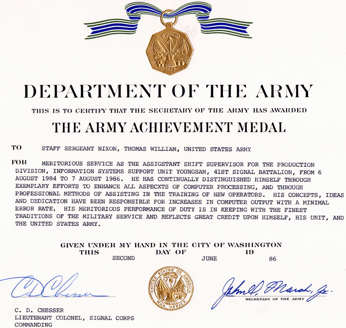 Army Achievement Medal Throughout Certificate Of Achievement Army Template