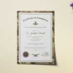 Army Camo Training Completion Certificate Template With Army Certificate Of Completion Template