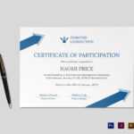 Arrow Style Participation Certificate Template In Workshop Certificate Template