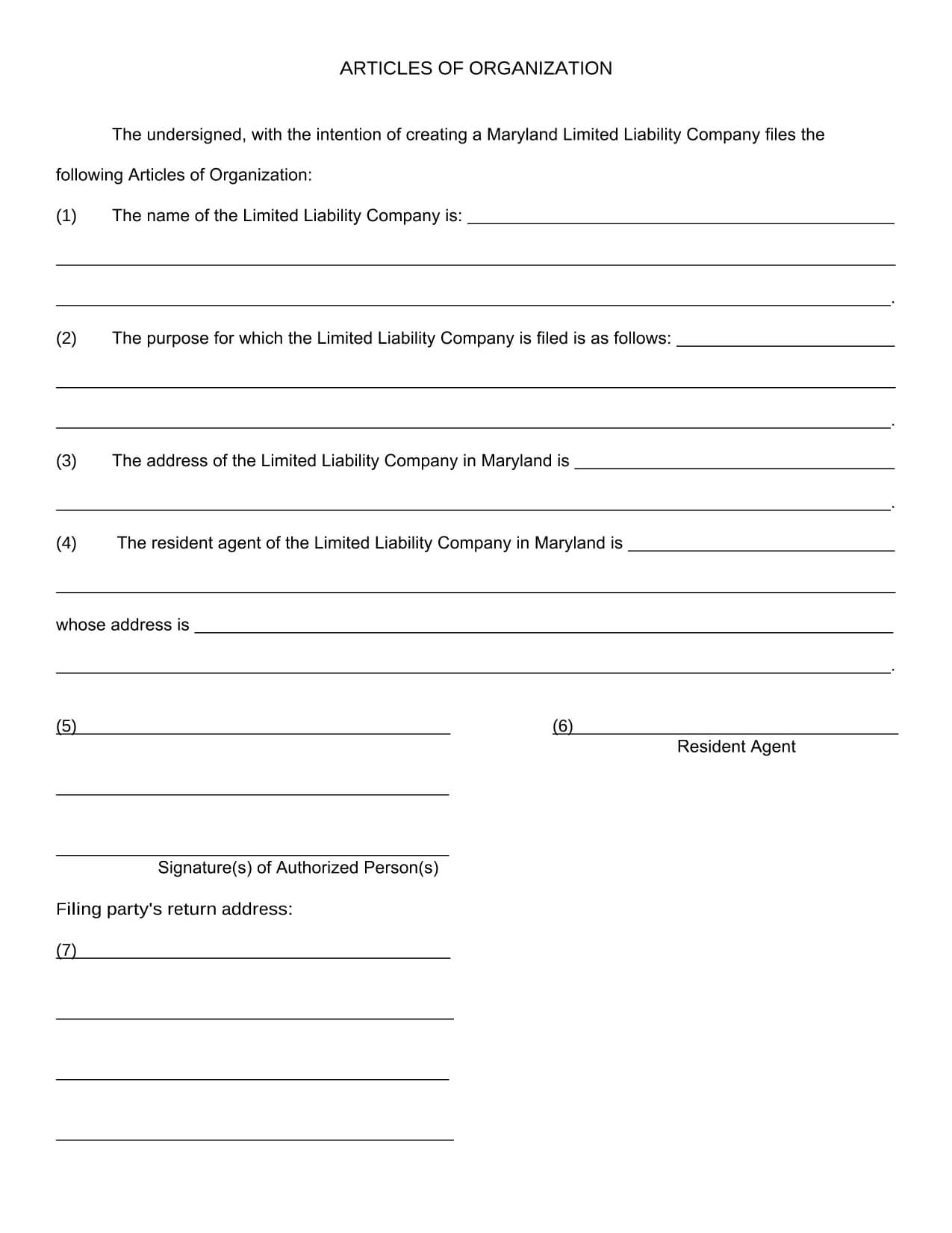 Articles Of Organization: What They Are And How To File Them Pertaining To Llc Annual Report Template