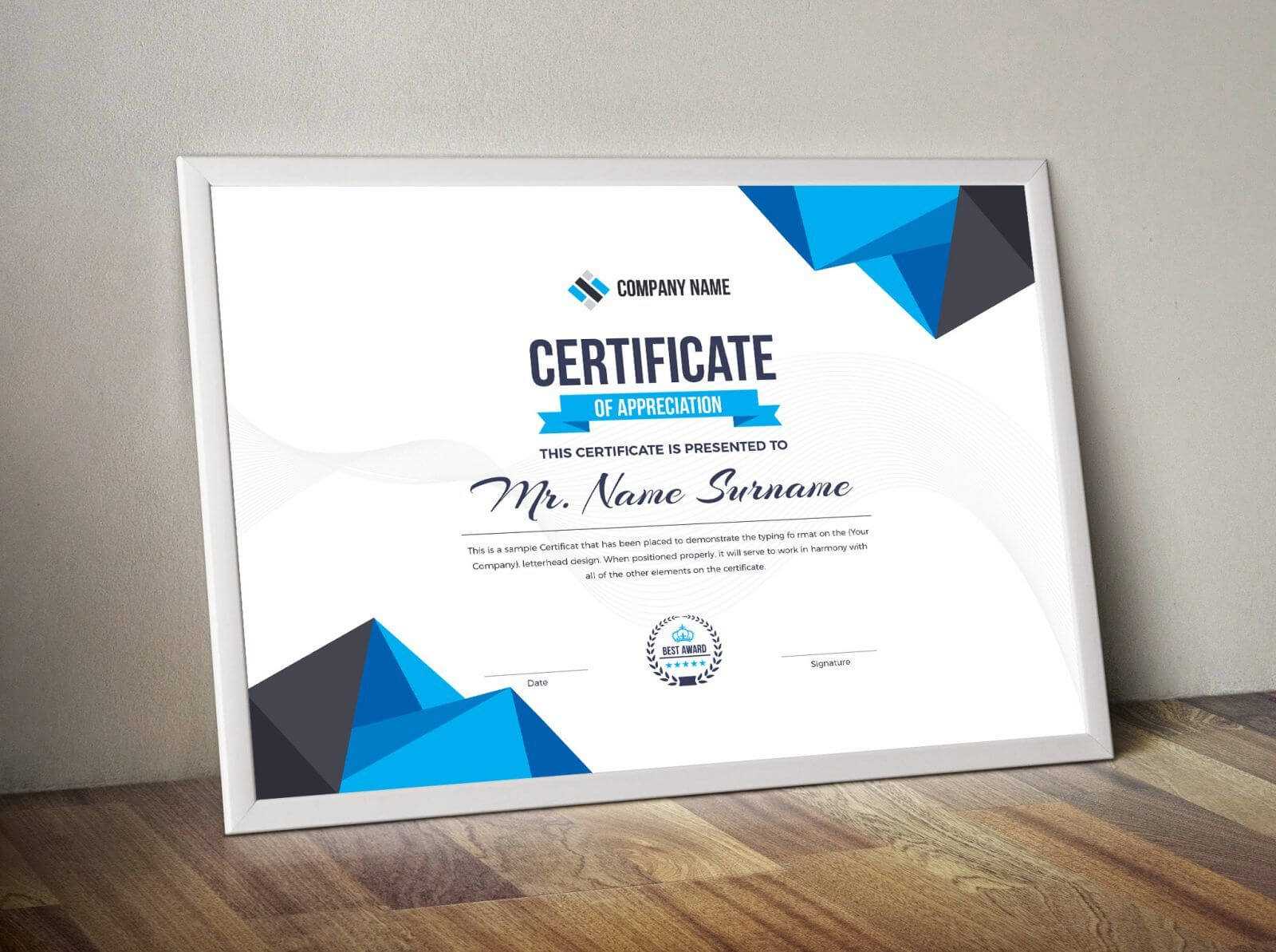 Atlas Landscape Certificate Template 000841 | Graphic In Landscape Certificate Templates