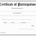 Attendance Award Certificate Templates Fresh 14 Best Inside Templates For Certificates Of Participation