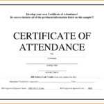 Attendance Certificate Template Word Guarantee Certificate Inside Scholarship Certificate Template