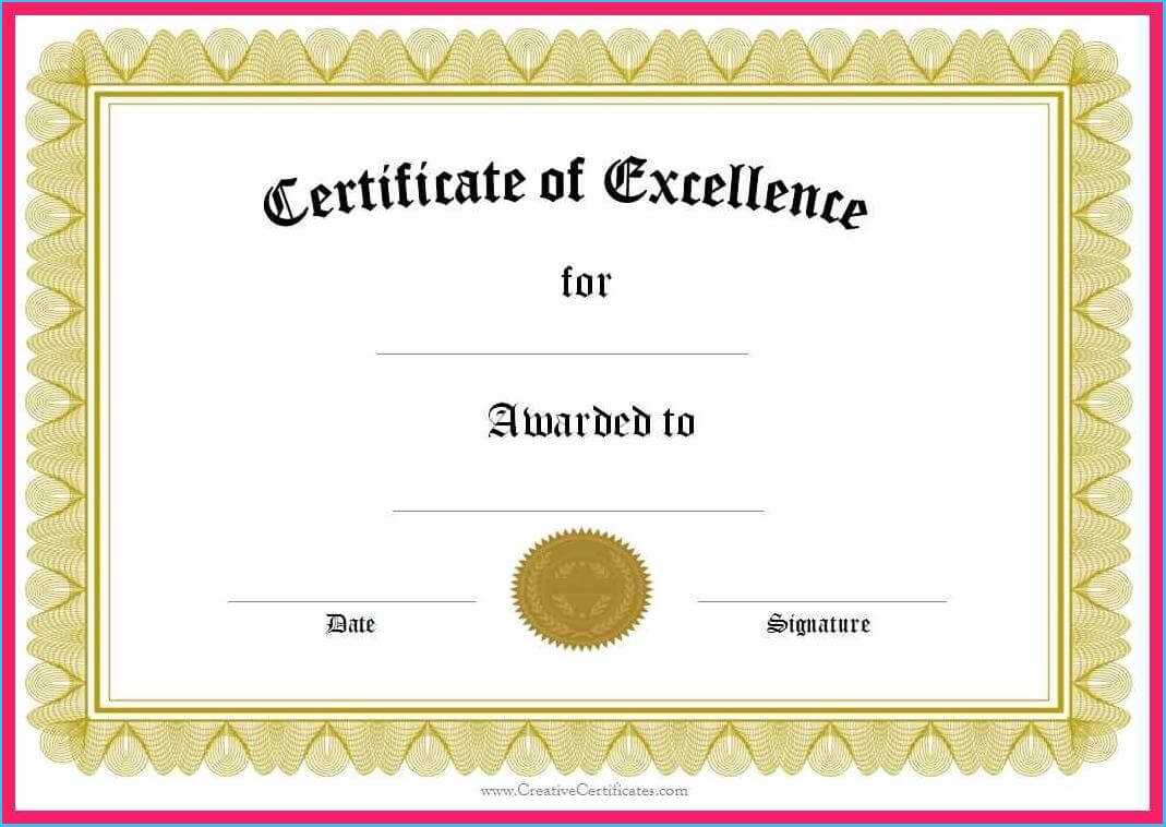 Attractive Winner Certificate Template To Make Printable With Winner Certificate Template